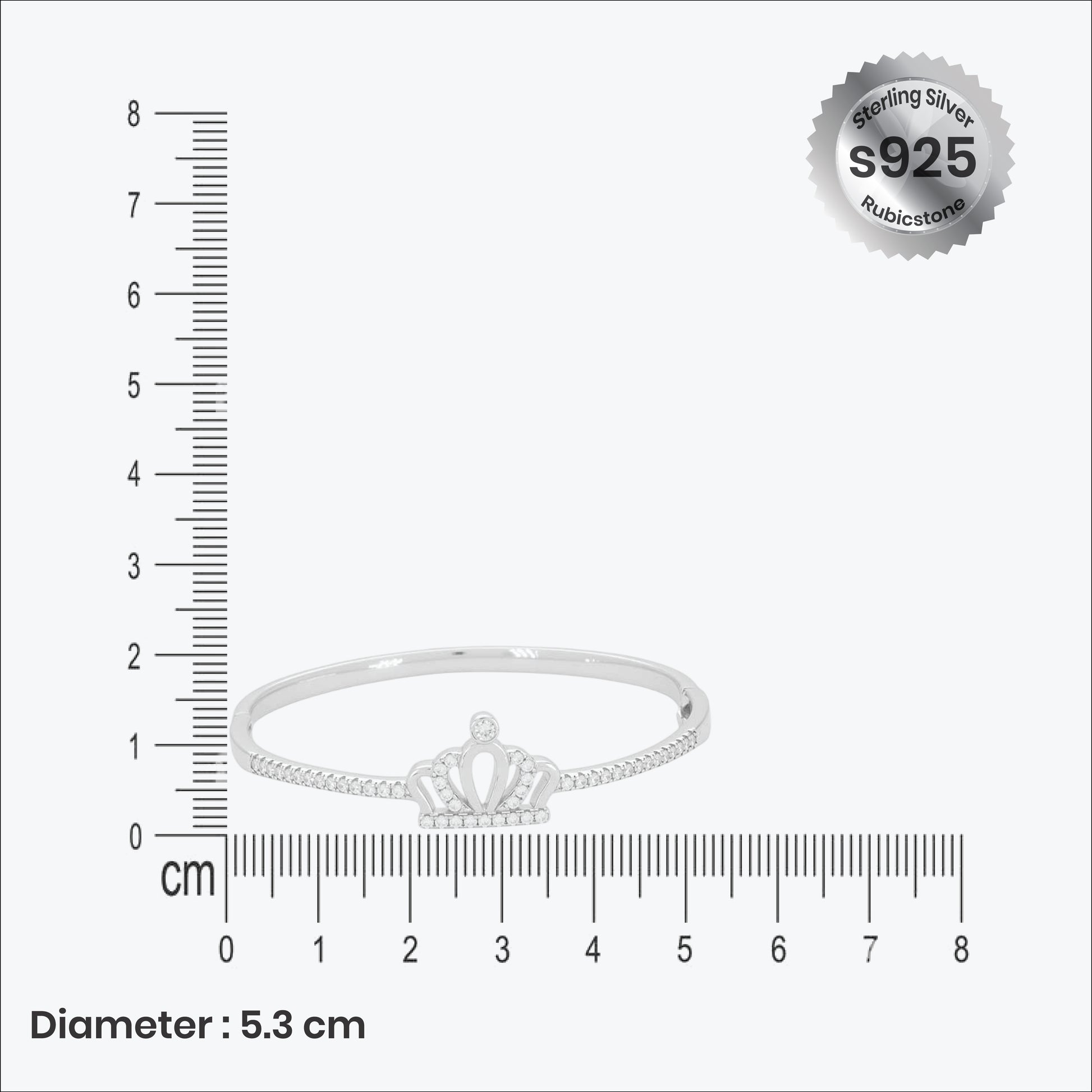 Majestic Crown Bracelet – Sterling Silver with Regal Brilliance