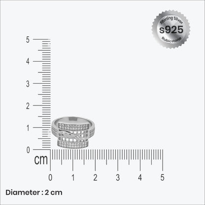 Sterling Silver Stride Ring – Regal, Dazzling Touch – Rubicstone