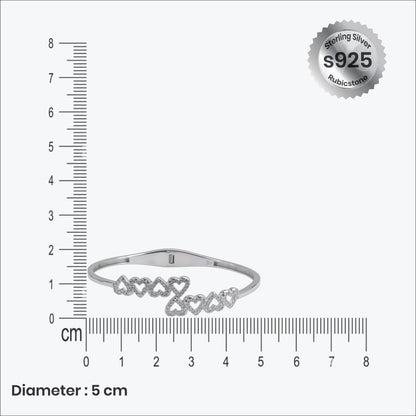 Eterna Arc Bracelet– Sterling Silver with Sleek Brilliance