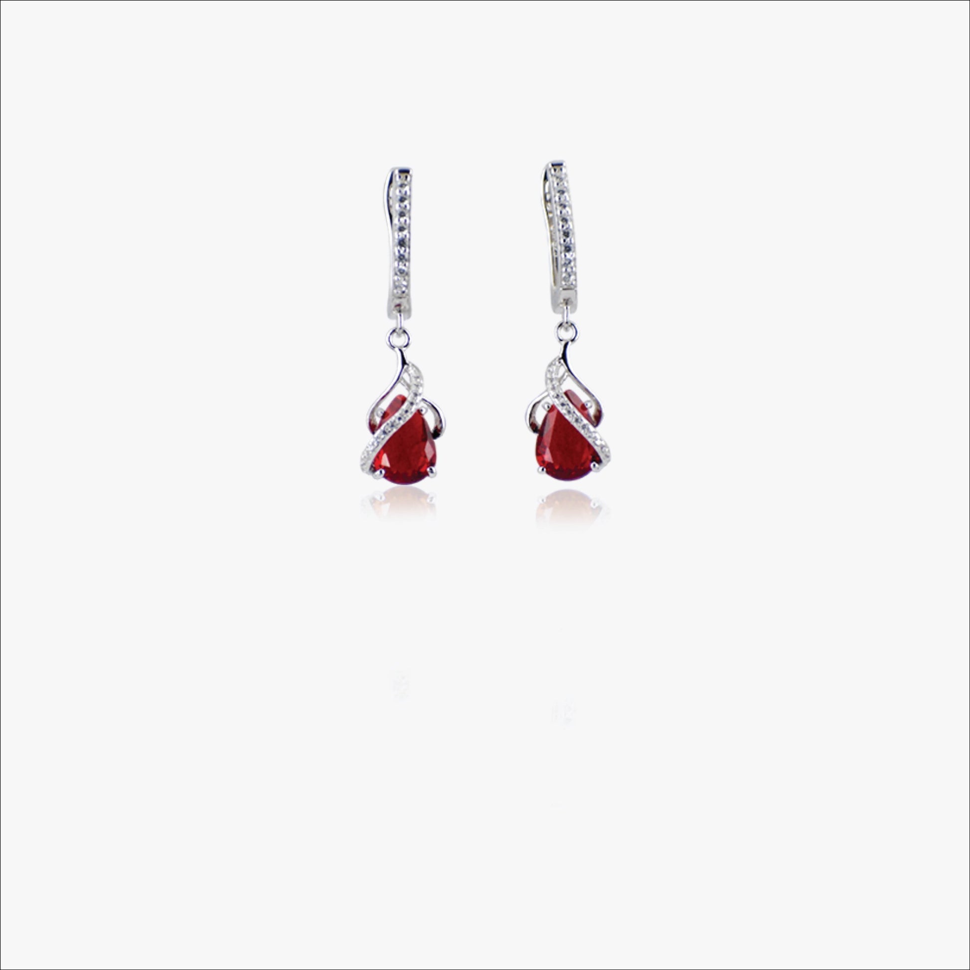 Lovelle Hoops – Sterling Silver in Romantic Sparkle