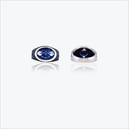 Sterling silver Azuron Men`s Ring in Elegance