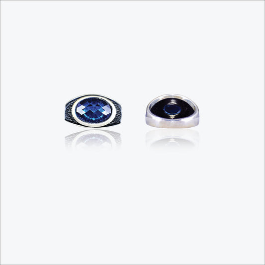 Sterling silver Azuron Men`s Ring in Elegance