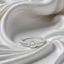 Lustre Bloom Ring – Sterling Silver with Radiant Sparkle
