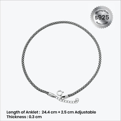 Charmelle Anklet – Sterling Silver