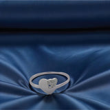 Silver Heart Shapped Women`s Ring