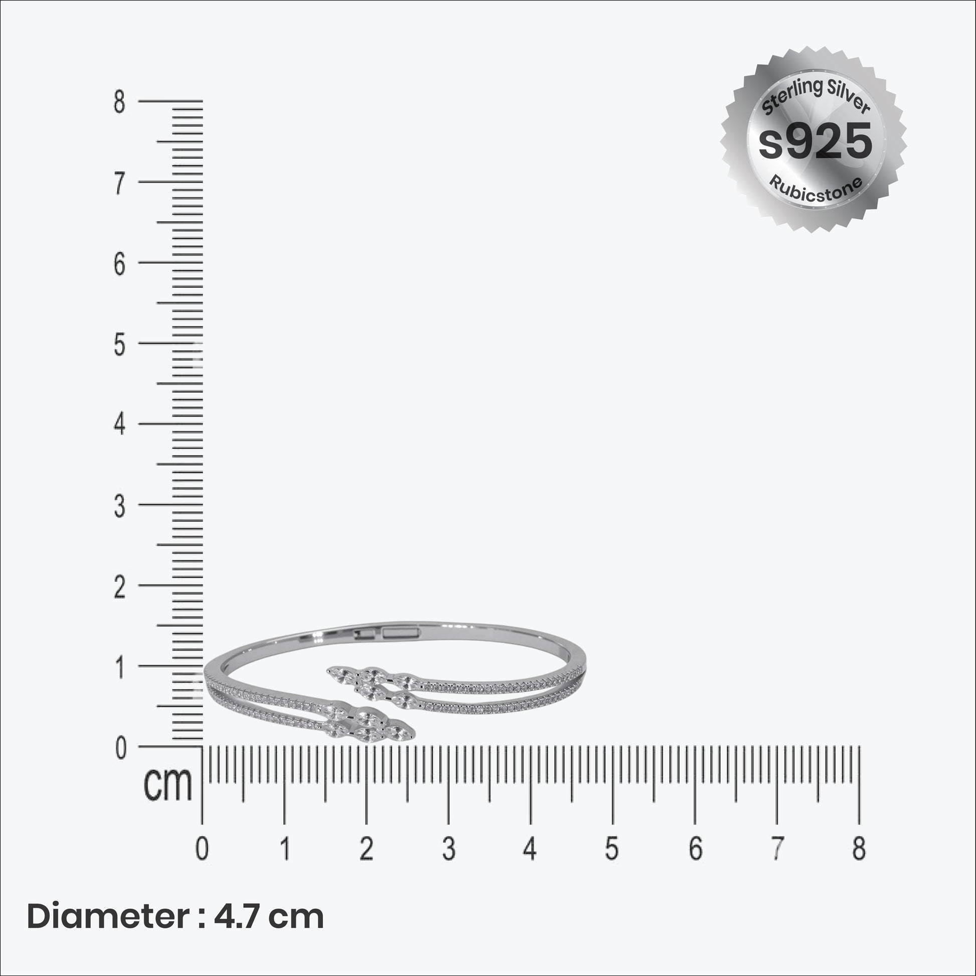 Eterna Dual Bracelet– Sterling Silver with Graceful Detailing