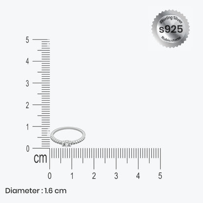 Elysian Halo Ring – Sterling Silver with Radiant Beauty