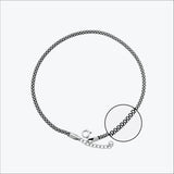 Classic silver charmed anklet in silver