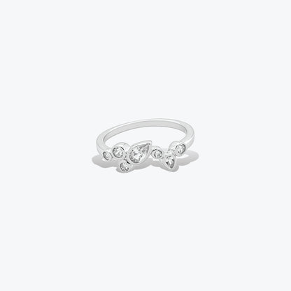 Elysia Ring – Sterling Silver with Pear-Cut Grace