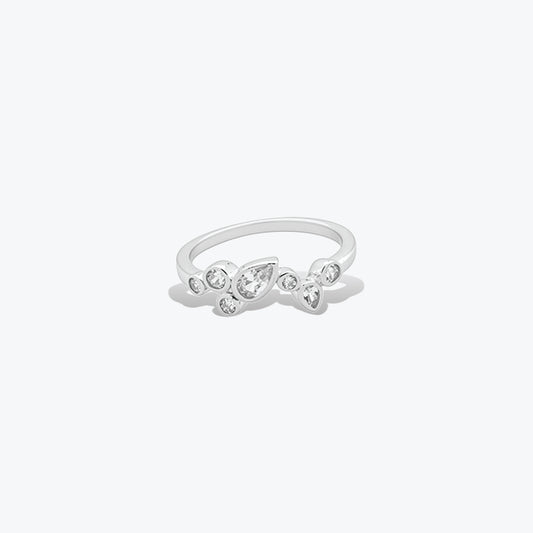 Elysia Ring – Sterling Silver with Pear-Cut Grace