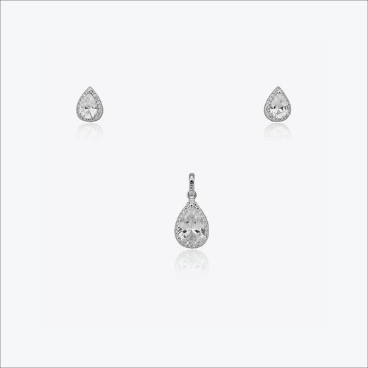 Eira Almond Set – Sterling Silver in Refined Glow