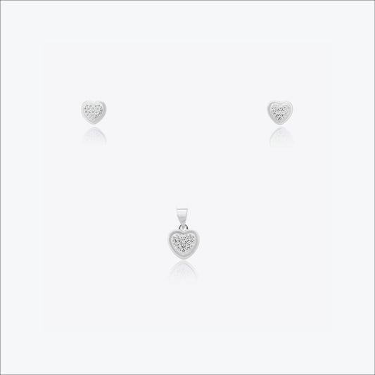 Luma Heart Set – Sterling Silver in Soft Glow