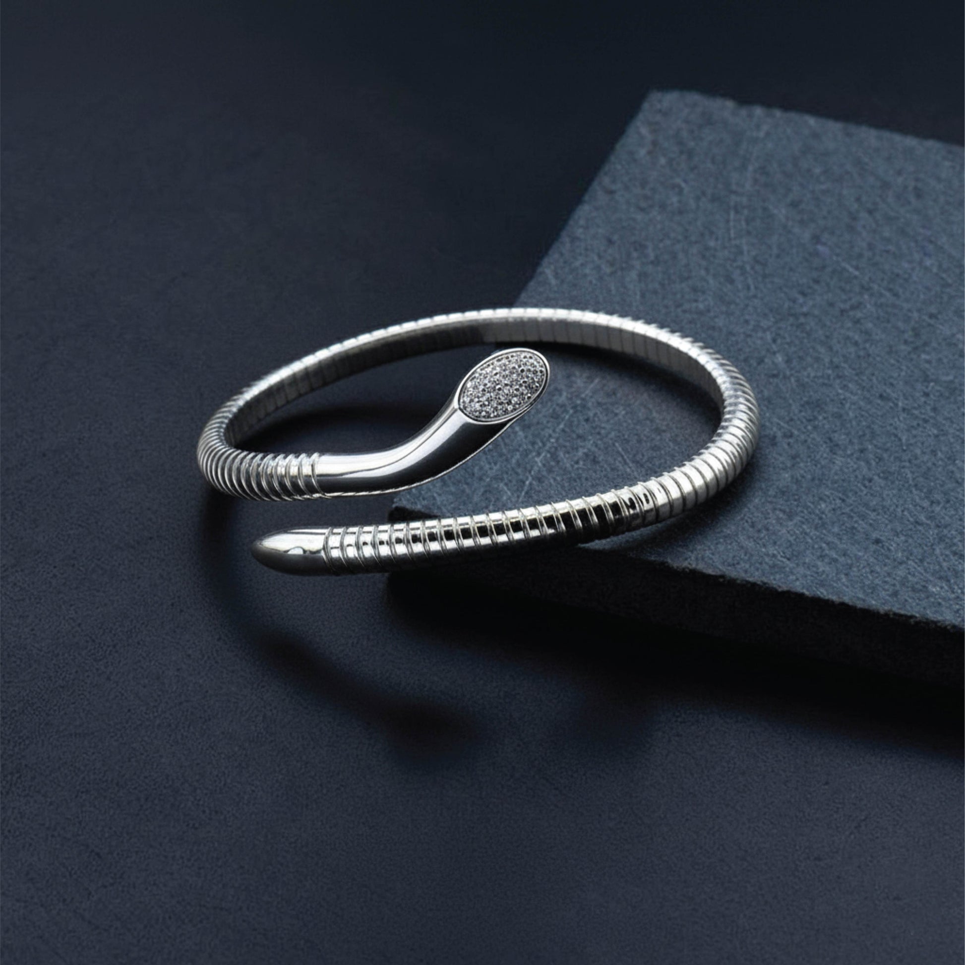 Serpentra Bracelet Sterling Silver in Coiled Elegance