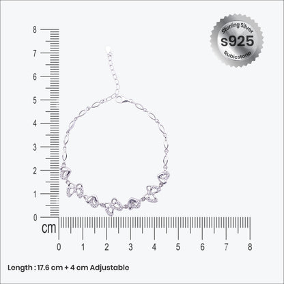 Amora Link Bracelet – Sterling Silver in Romantic Grace