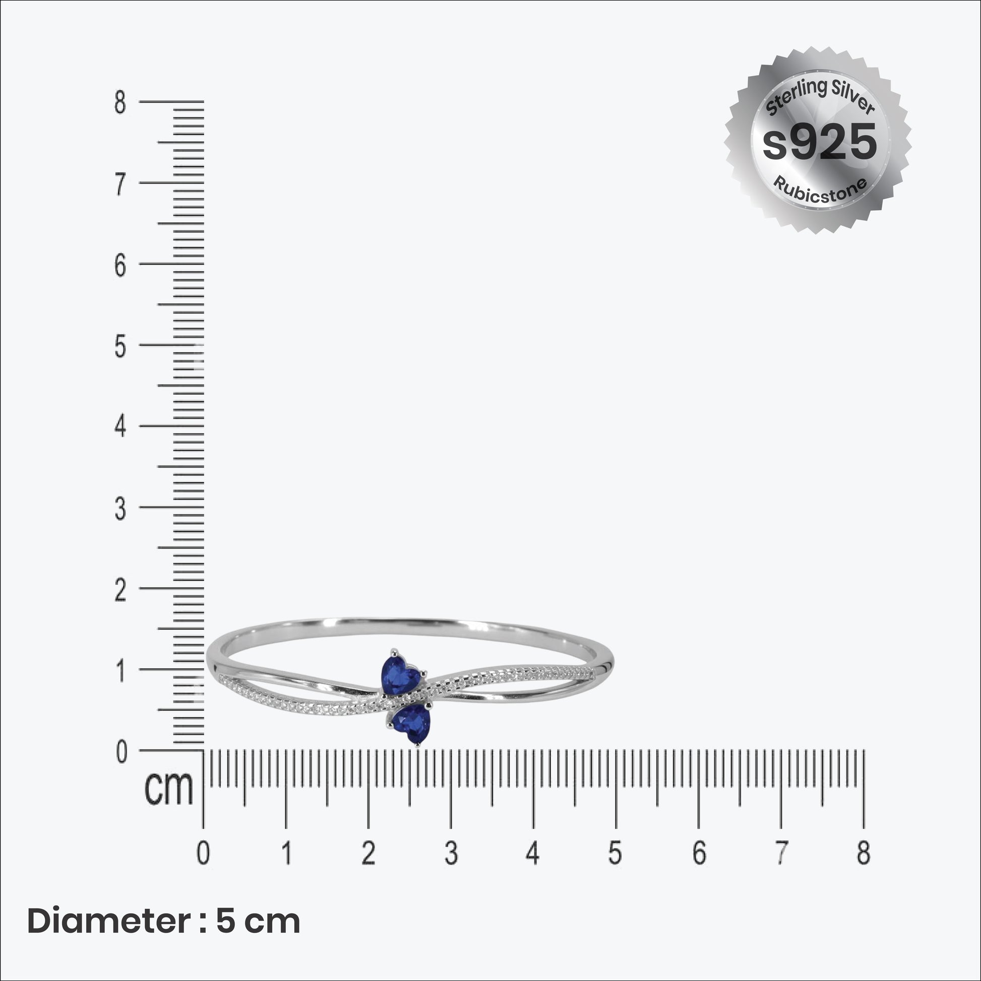 Azure Bracelet – Sterling Silver with Elegant Gemstones – Rubicstone