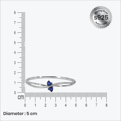 Azure Bracelet – Sterling Silver with Elegant Gemstones – Rubicstone