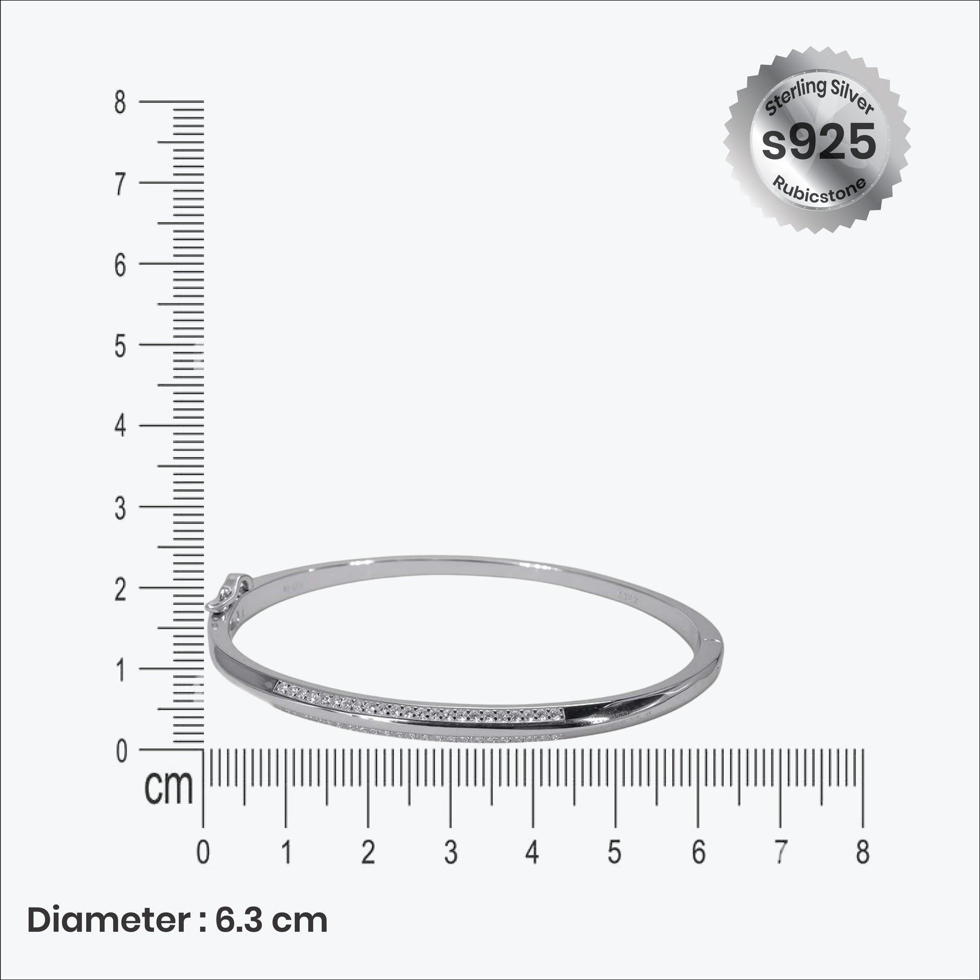 Eterna Line Bracelet – Sterling Silver with Sleek Brilliance