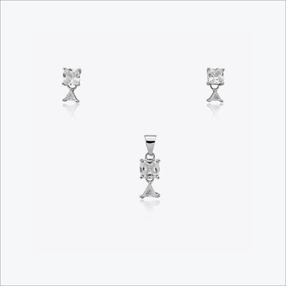 Nova Tier Pendant – Sterling Silver with Angular Spark