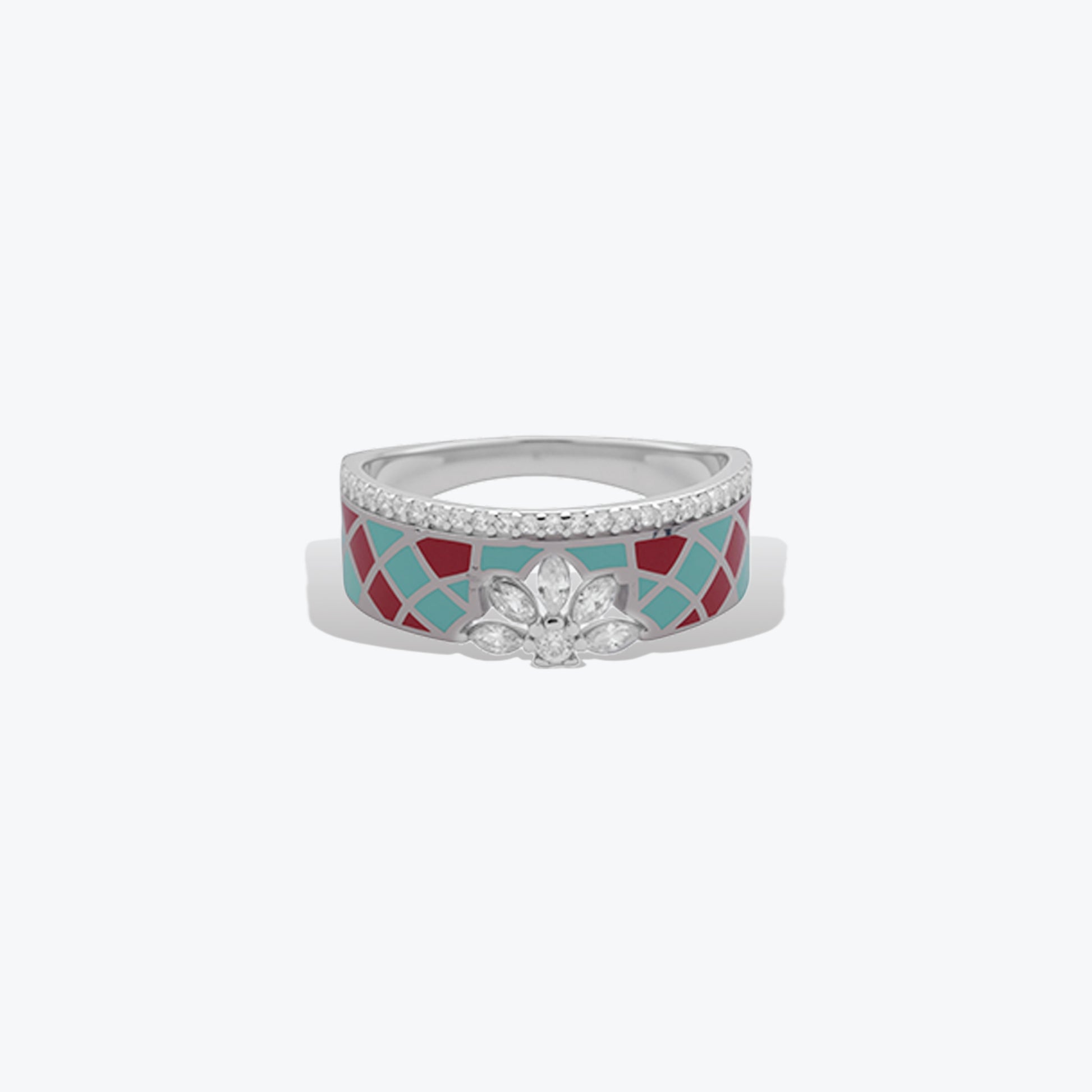 Teardrop Glow Ring– Sterling Silver, Fluid Grace