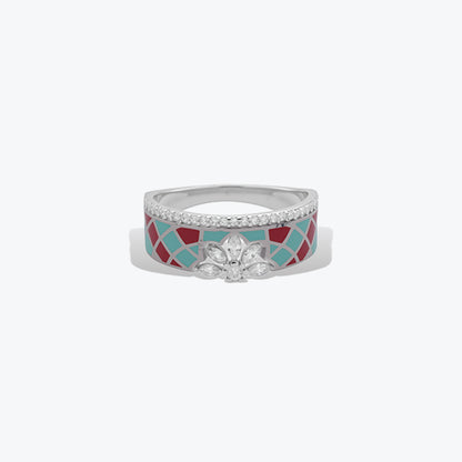 Teardrop Glow Ring– Sterling Silver, Fluid Grace