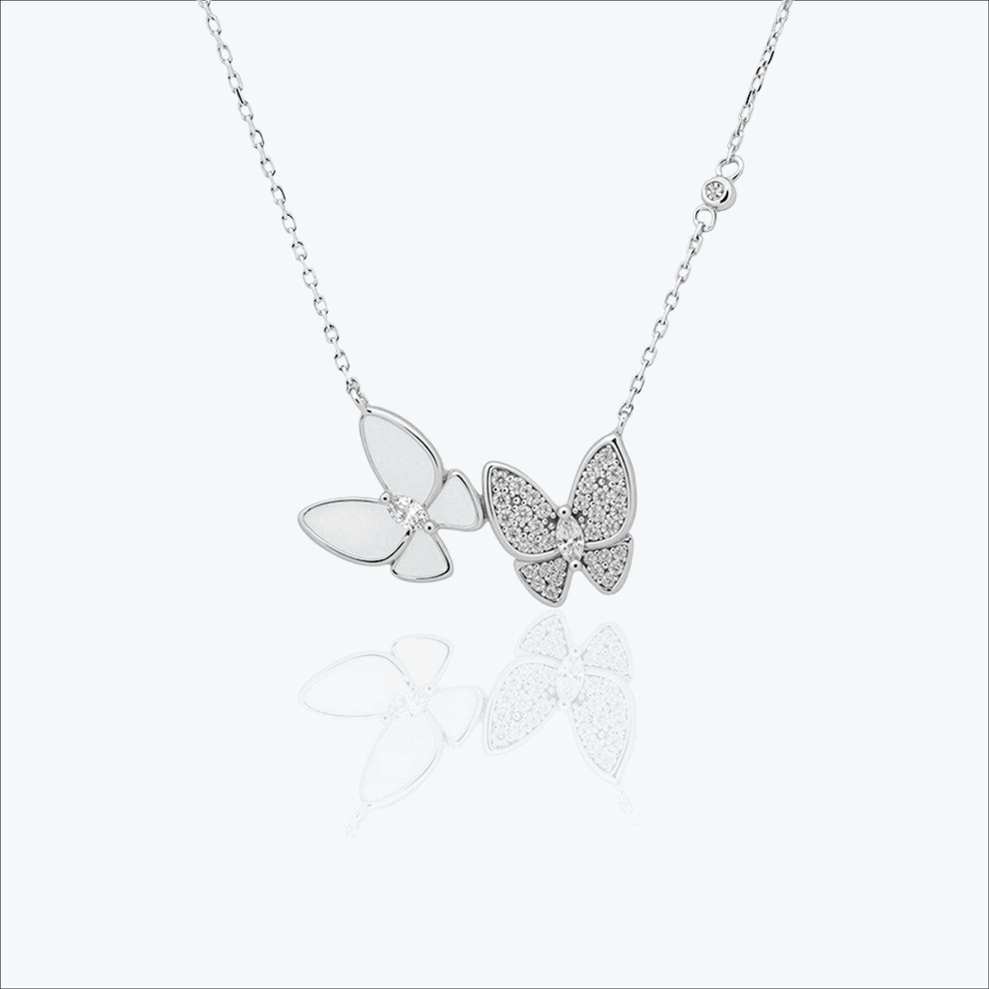 Duaflora Pendant – Sterling Silver in Twin Grace
