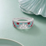 Teardrop Glow Ring in Silver