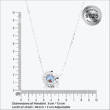 Radiant Charm Pendant in Silver