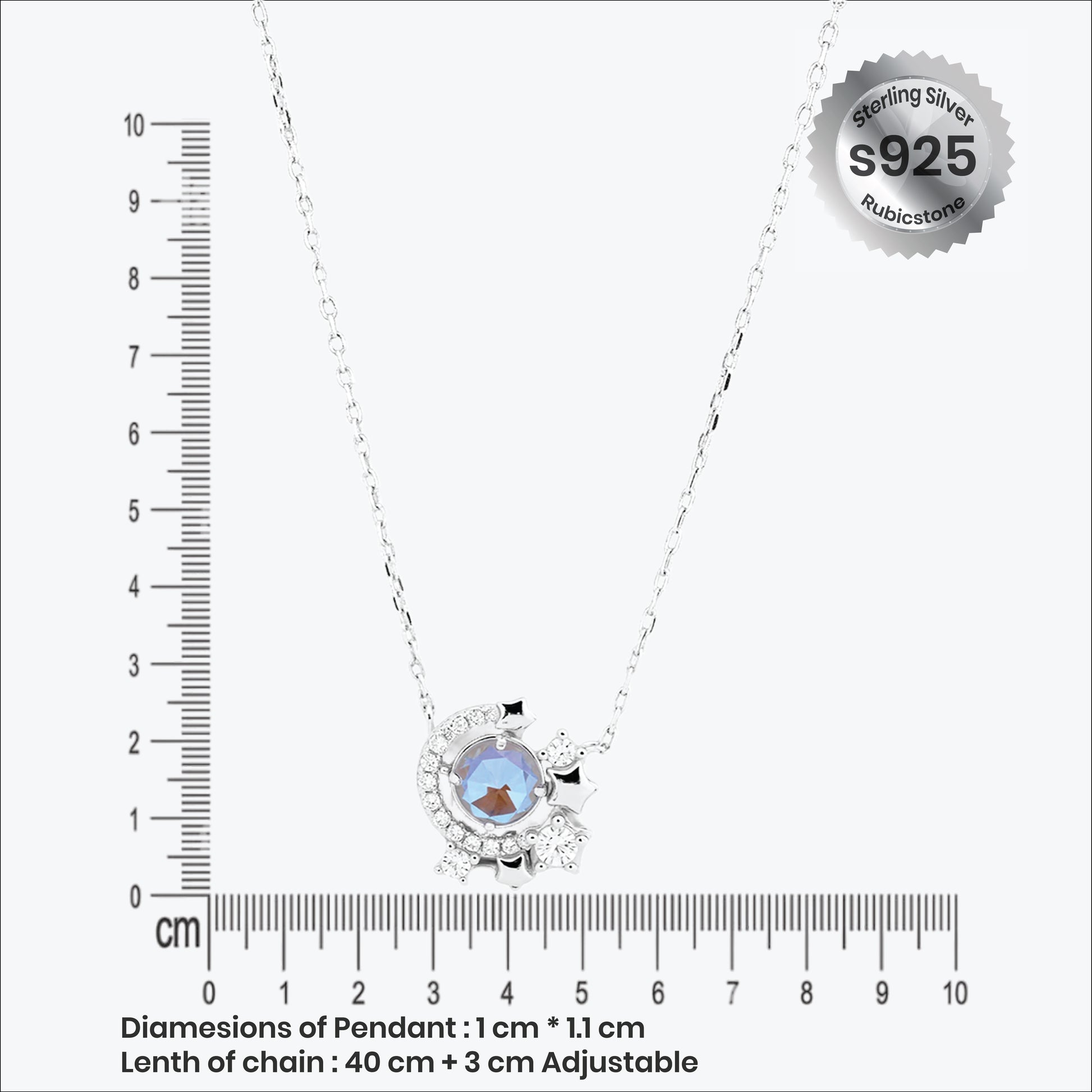 Velin Starry Pendant – Sterling Silver
