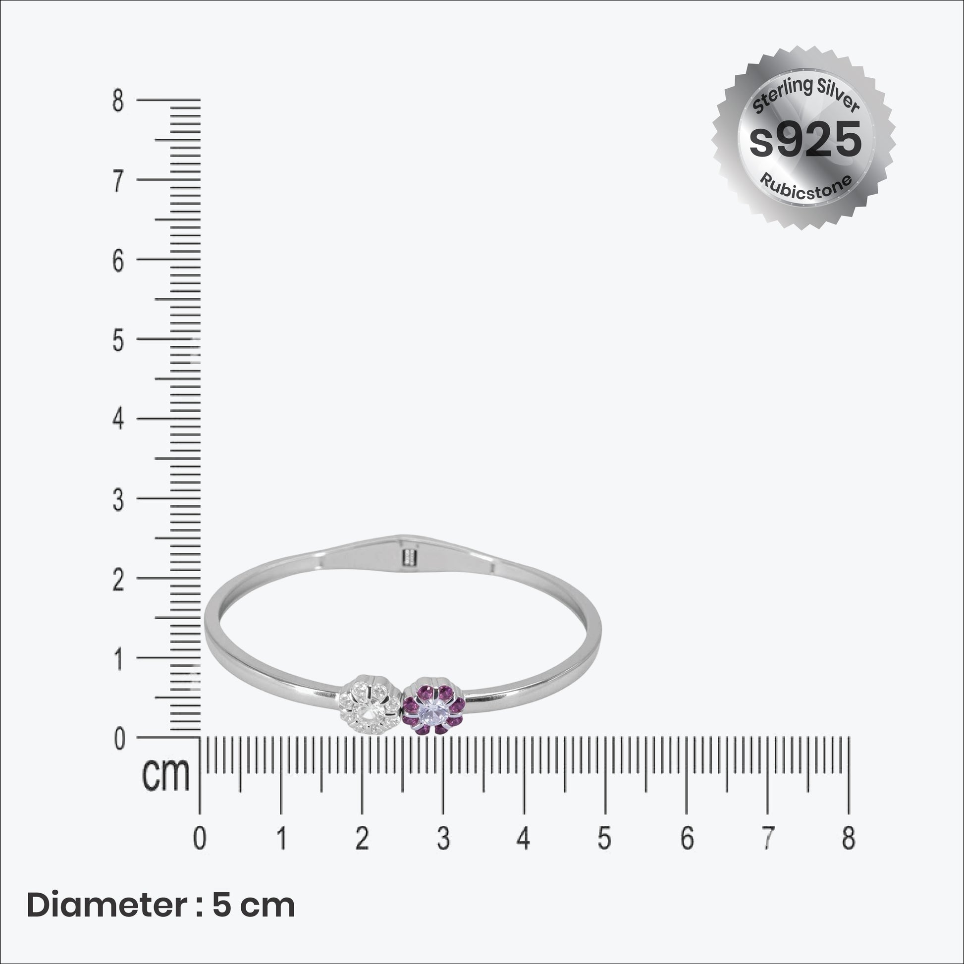 Blossom Harmony Bracelet – Sterling Silver with Dual Elegance