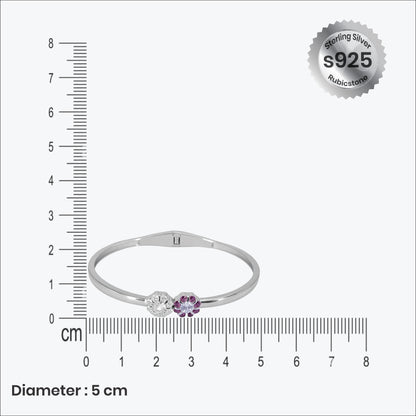 Blossom Harmony Bracelet – Sterling Silver with Dual Elegance