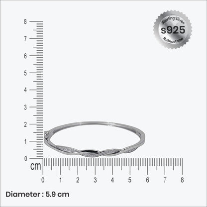 Celestial Flow Bracelet – Sterling Silver with Graceful Sparkle