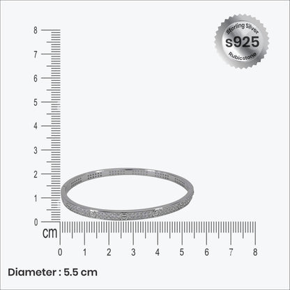 Celestial Halo Bracelet–Sterling Silver Radiant Charm – Rubicstone