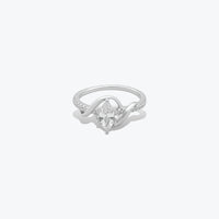 Elara Twist Ring– Sterling Silver Marquise Grace – Rubicstone