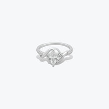Elara Twist Ring– Sterling Silver Marquise Grace – Rubicstone