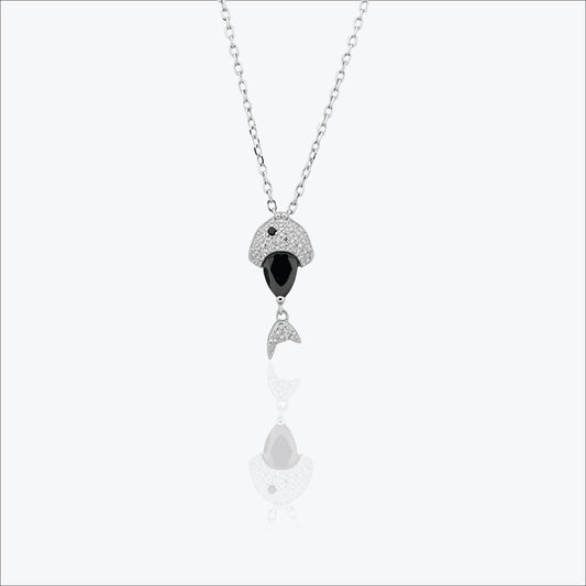 Nerissa Pendant – Sterling Silver in Tidal Contrast