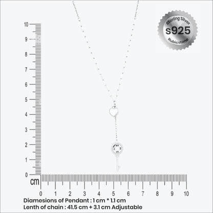Sterling Silver Timelove Pendant in Romantic Symbolism