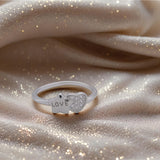 Silver Love Star Women`s Ring