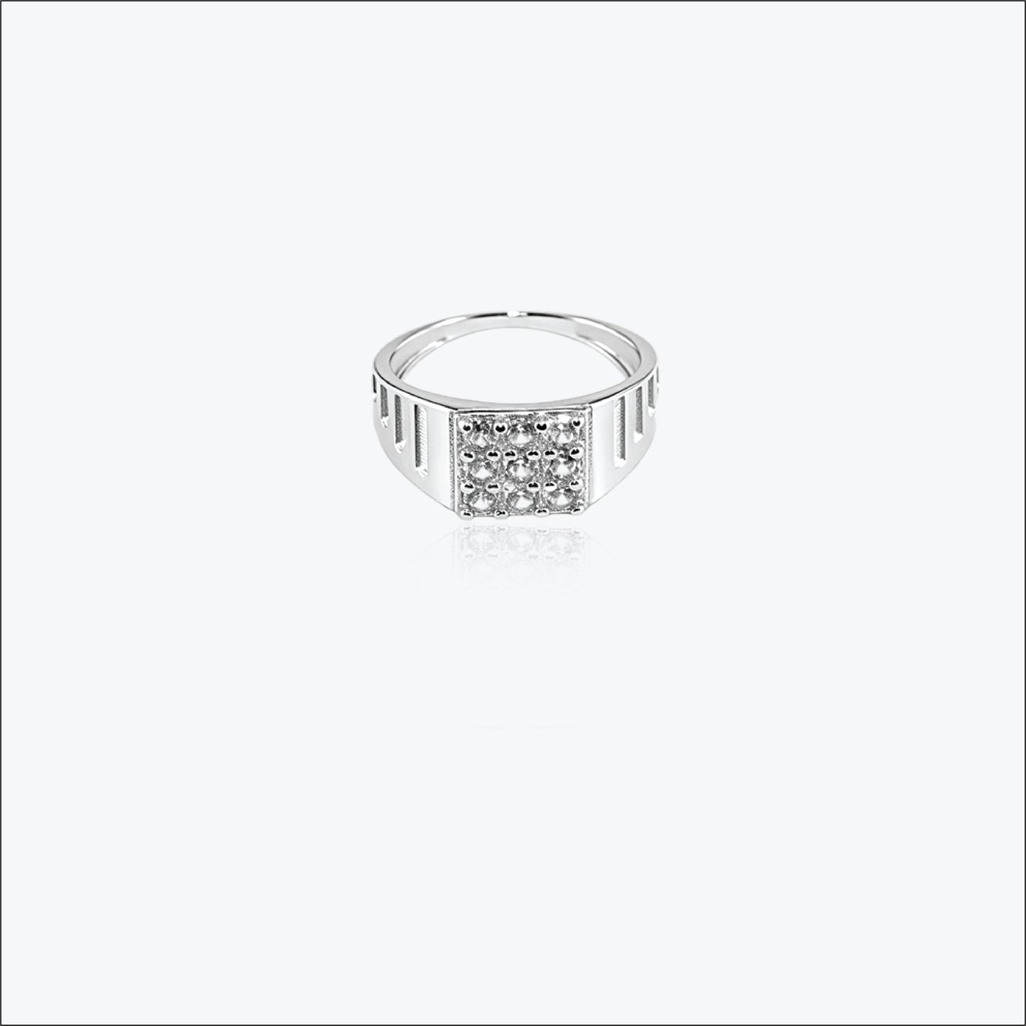 sterling silver sleek symmetry men`s ring