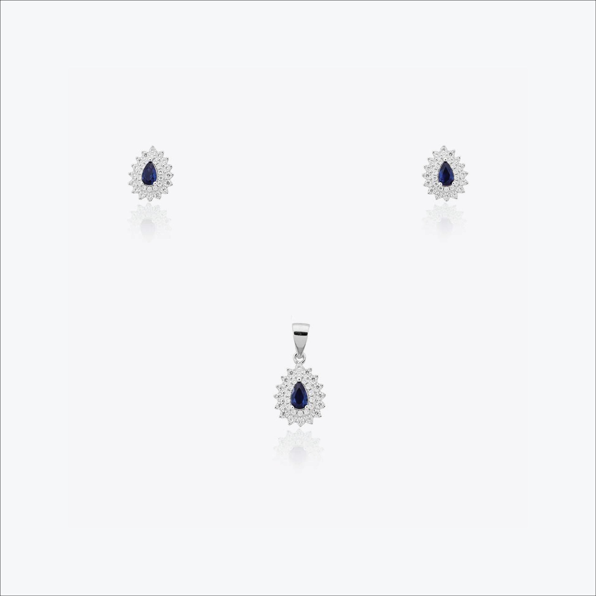 Seren Drop Set– Sterling Silver in Daylight & Dusk