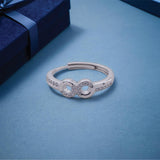 Little infinity shaped ring in silver
