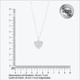 Minimal Heart shaped Pendant in silver