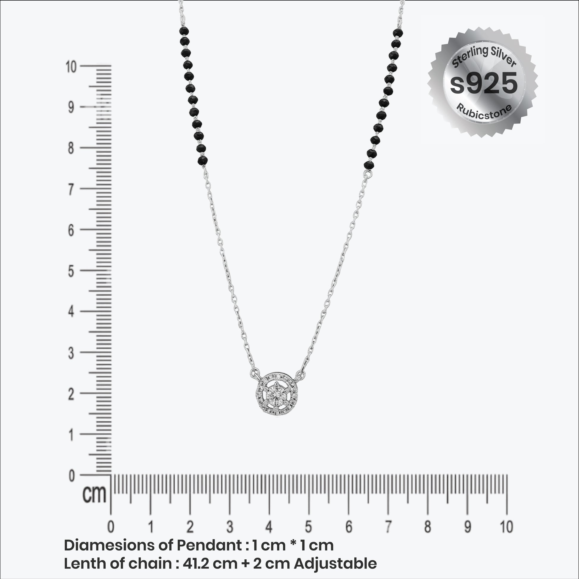 Sterling silver Obscura Halo Pendant