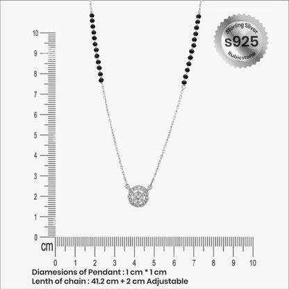 Sterling silver Obscura Halo Pendant