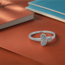 Sterling silver Three-Petal Bloom Ring