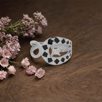 Twinheart Ring – Sterling Silver in Modern Romance