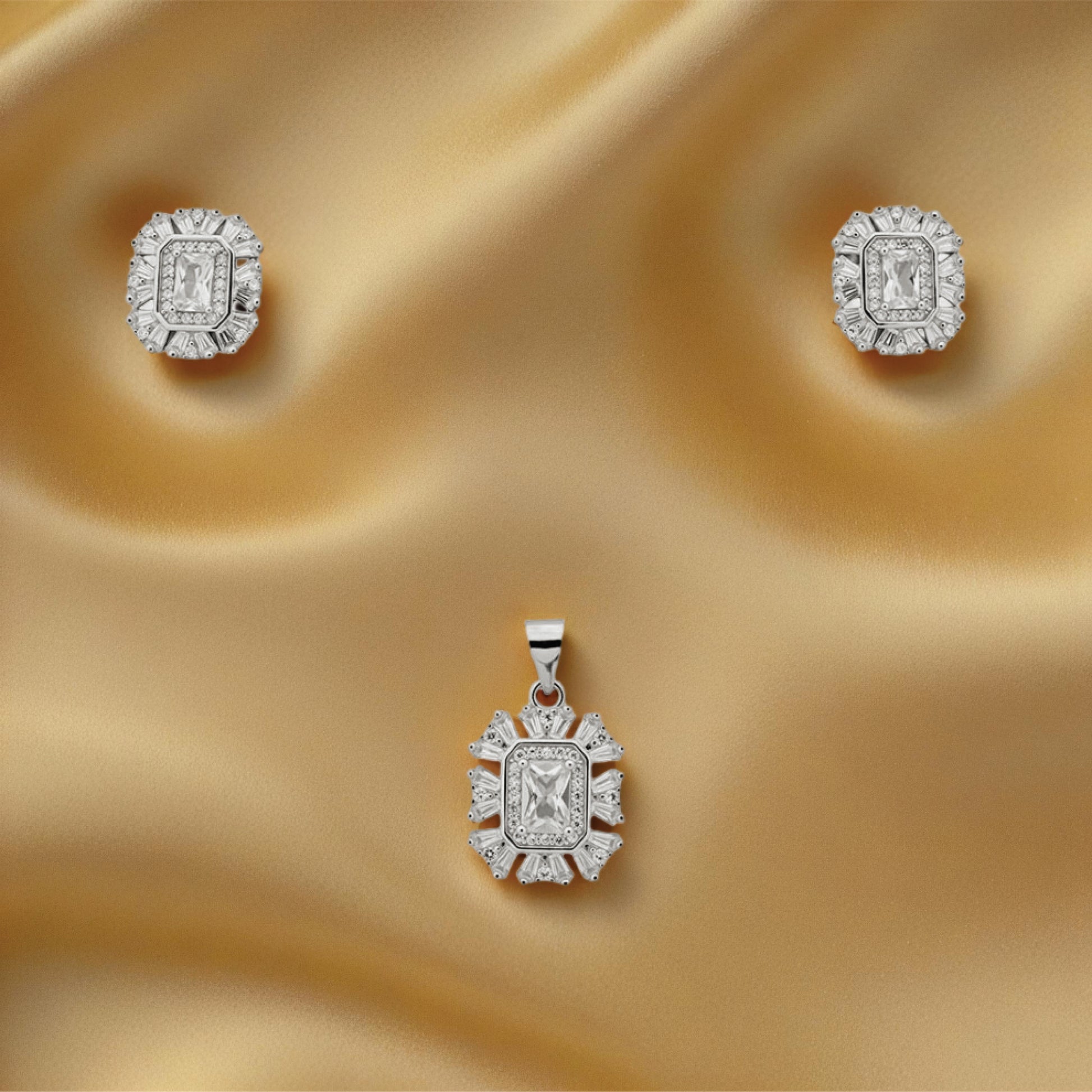 Eira Crest Set – Sterling Silver with Refined Sparkle