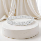 Elegant Silver Angular Men`s Bracelet