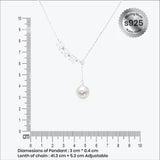 Silver pendant with diamonds and pearl