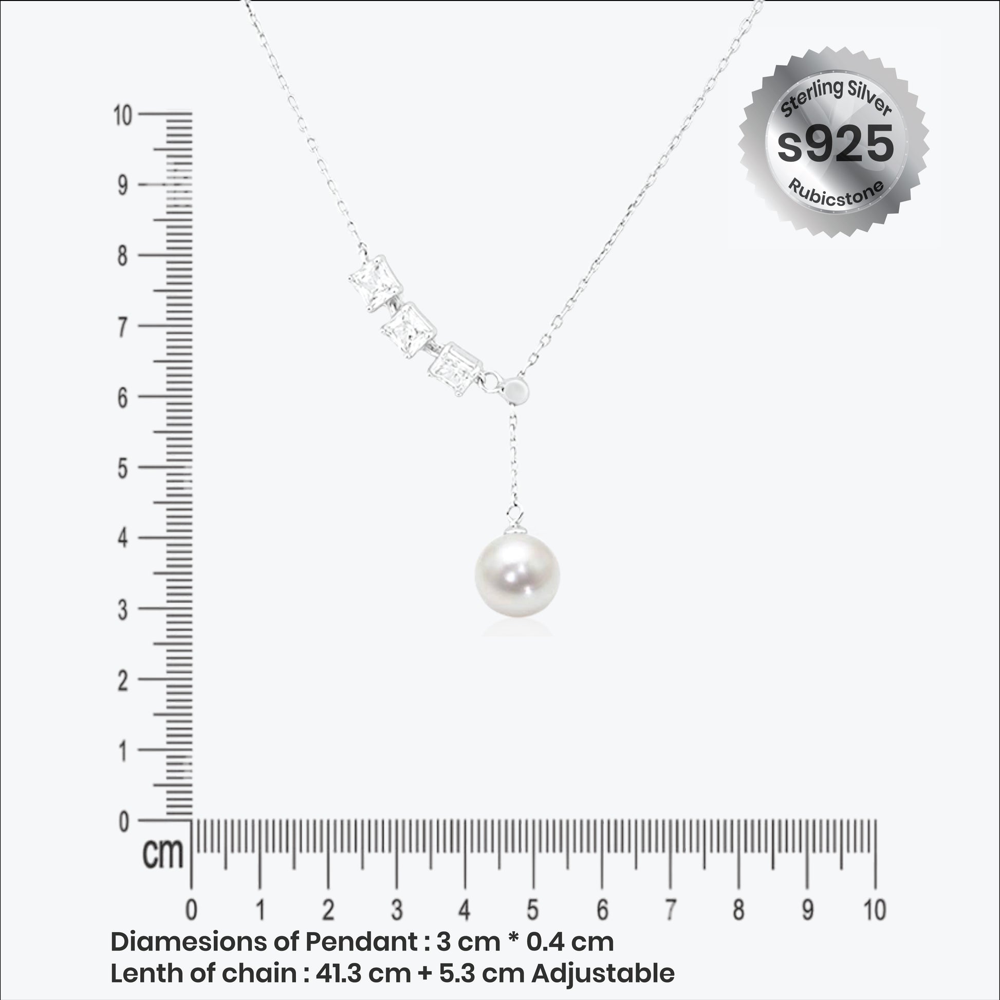 Pearlfall Pendant – Sterling Silver Radiance