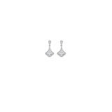 Halo Drift Pendant with earrings Set in silver